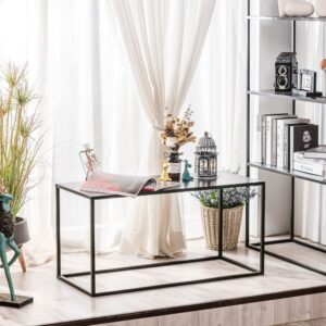 Couchtisch aus Metall Schwarz 40x45x90cm Metall Schwarz Nordlys Möbel Wohnzimmermöbel Couchtische