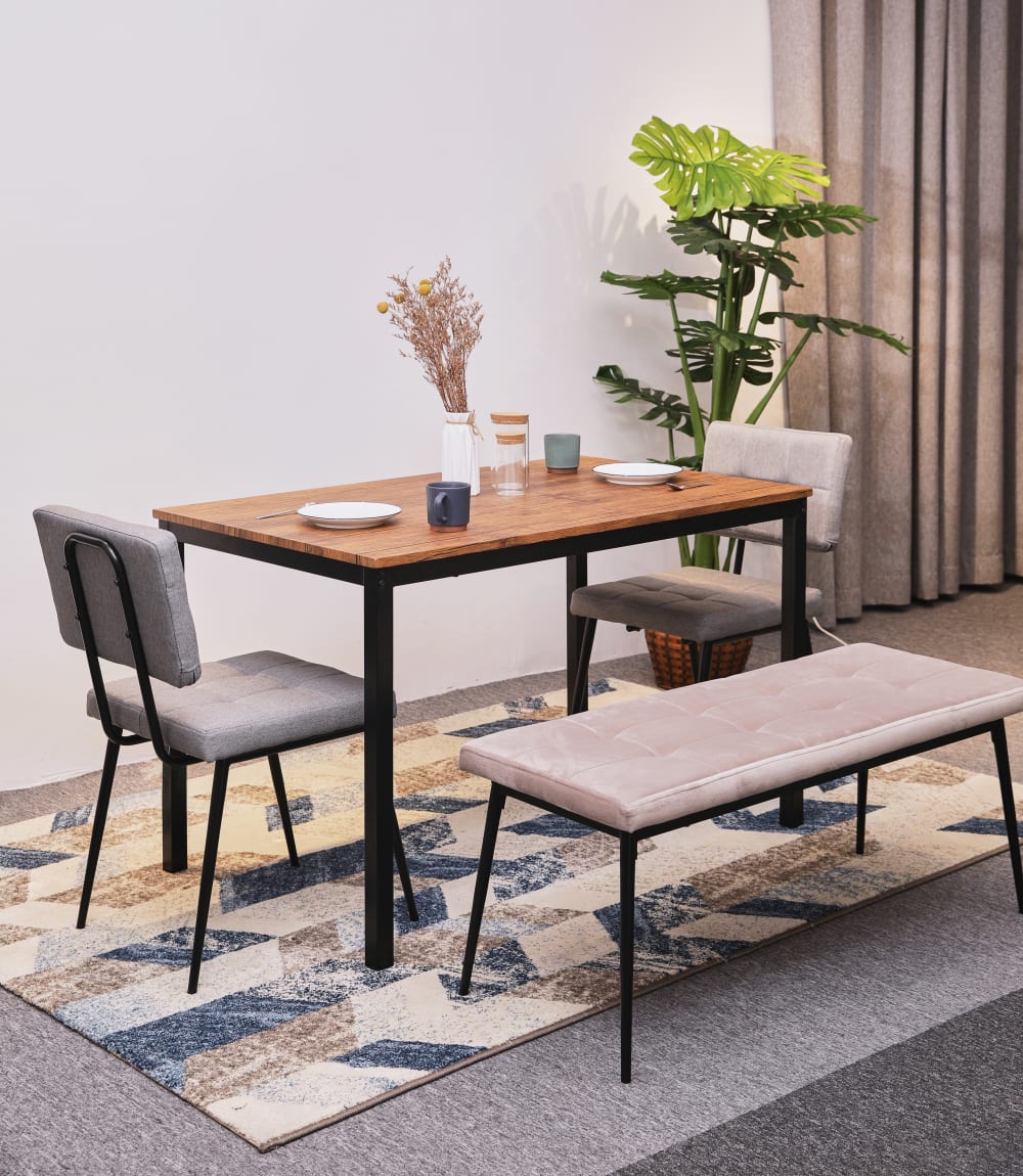 75x76x120cm Metall Braun Nordlys Möbel Esszimmermöbel Esstische