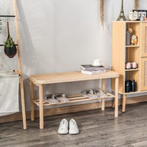 35x52x90cm Rattan Beige Nordlys Möbel Esszimmermöbel Sitzbank und Holzbank