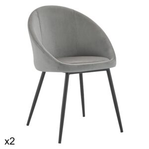 wohnli-moebel-suche-M22111552 Wohnli Möbelsuche - 2er Set Vintage-Stühle aus grauem Samt