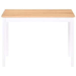 wohnli-moebel-suche-M22114357-1 Esszimmertisch Gummibaumholz 4 Personen L115 114x76x68cm Spanplatte Weiß Beliani Möbel Esszimmermöbel Esstische