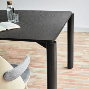 6-Sitzer-Tisch aus schwarzem Holz 180x100 cm 180x75x100cm Holz Schwarz TEULAT Möbel Esszimmermöbel Esstische