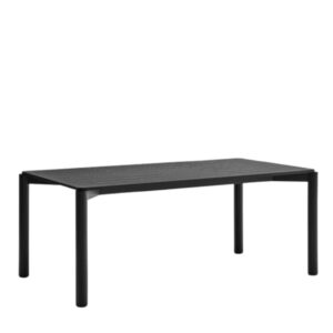 Wohnli Möbelsuche - 6-Sitzer-Tisch aus schwarzem Holz 180x100 cm