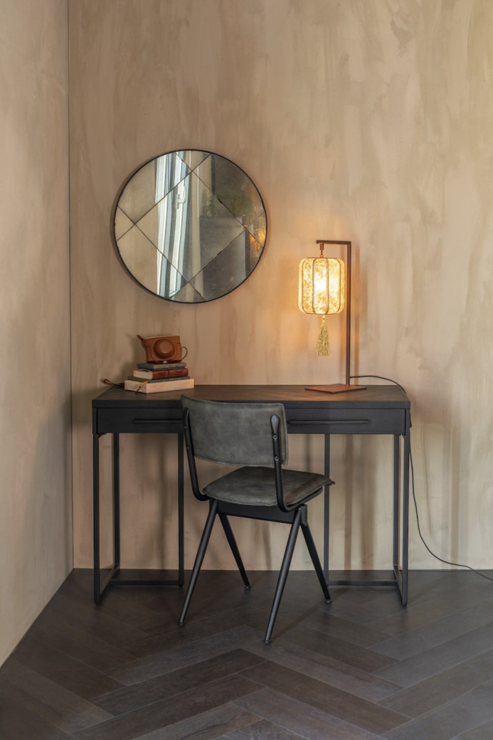 Konsole aus Akazienholz und schwarzem Stahl 120 cm 120x78x45cm Holz Schwarz Dutchbone Möbel Wohnzimmermöbel Konsolentische