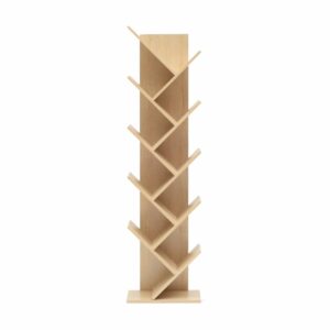 Wohnli Möbelsuche - Bücherregal mit 10 Fächern aus MDF in heller eichenfarbe