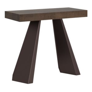 wohnli-moebel-suche-M22120586 Wohnli Möbelsuche - Ausziehbarer Konsolentisch 90x40/300cm in Holzoptik Nussbaum