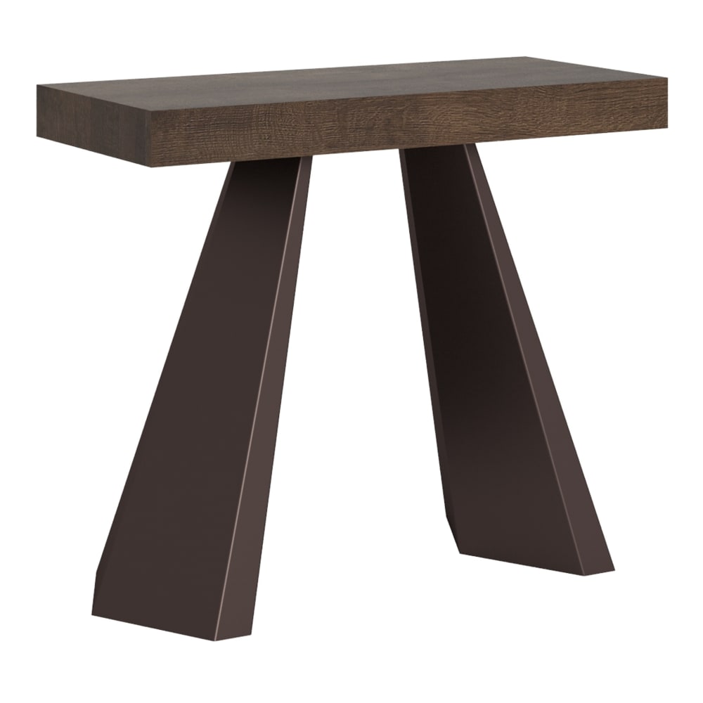 wohnli-moebel-suche-M22120586 Wohnli Möbelsuche - Ausziehbarer Konsolentisch 90x40/300cm in Holzoptik Nussbaum