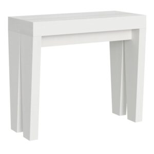 wohnli-moebel-suche-M22120855 Wohnli Möbelsuche - Ausziehbarer Konsolentisch 90x40/196cm in Holzoptik Esche weiß