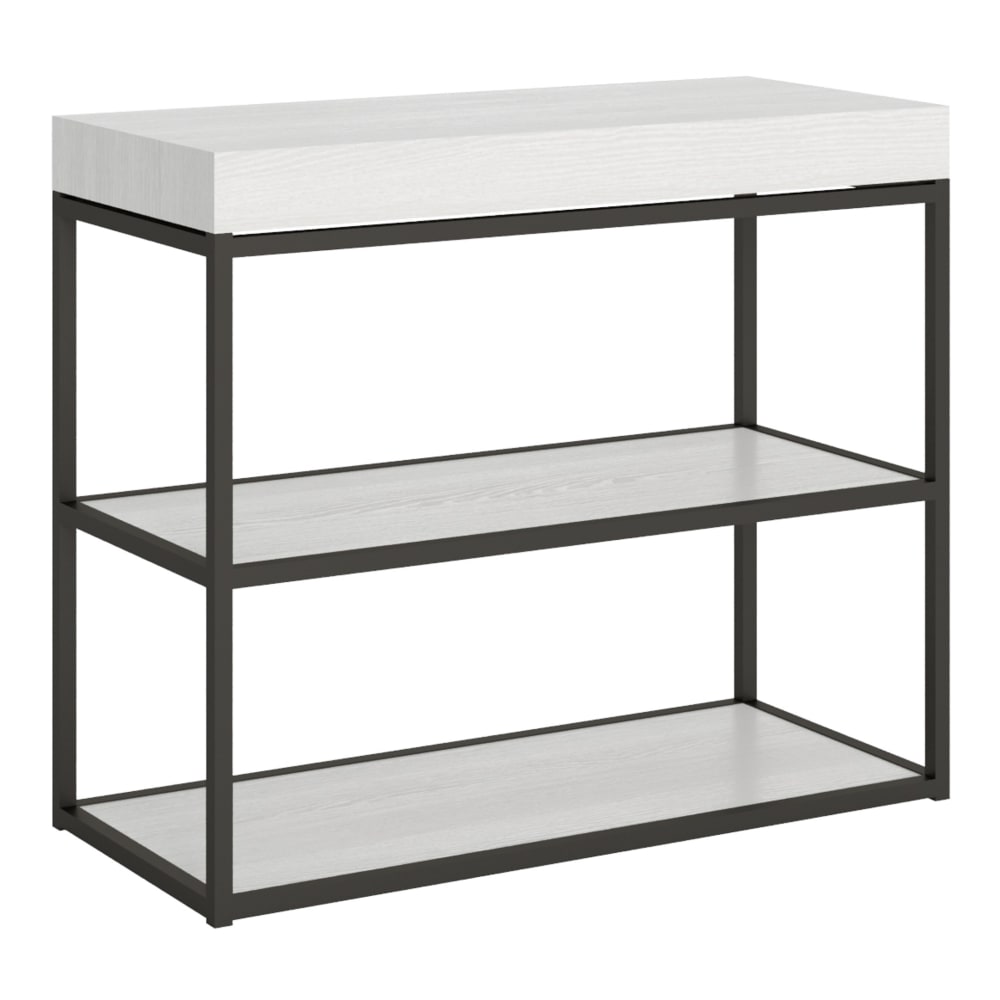 wohnli-moebel-suche-M22120913 Wohnli Möbelsuche - Ausziehbarer Konsolentisch 90x40/300cm in Holzoptik Esche weiß