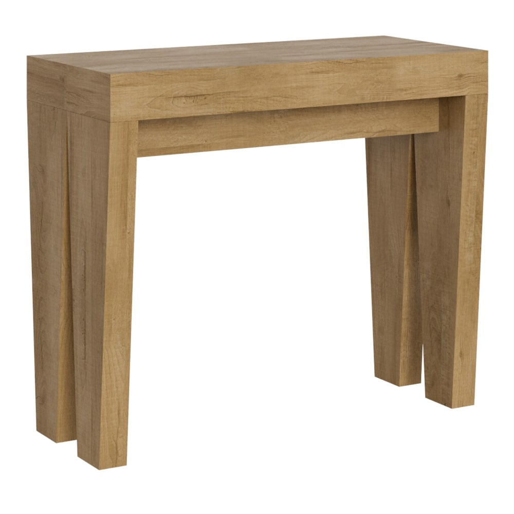 wohnli-moebel-suche-M22121234 Wohnli Möbelsuche - Ausziehbarer Konsolentisch 90x40/300cm in Holzoptik Eiche Natur