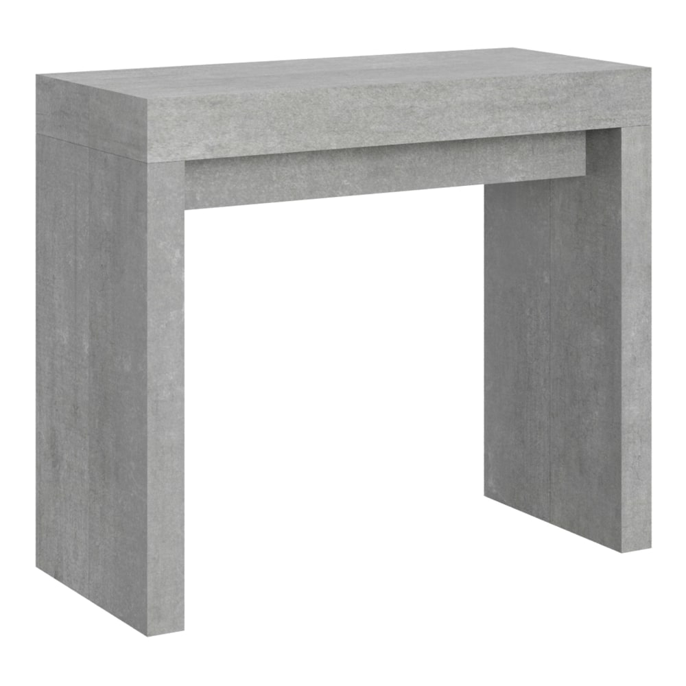 wohnli-moebel-suche-M22121248 Wohnli Möbelsuche - Ausziehbarer Konsolentisch 90x40/196cm in Holzoptik Zementgrau