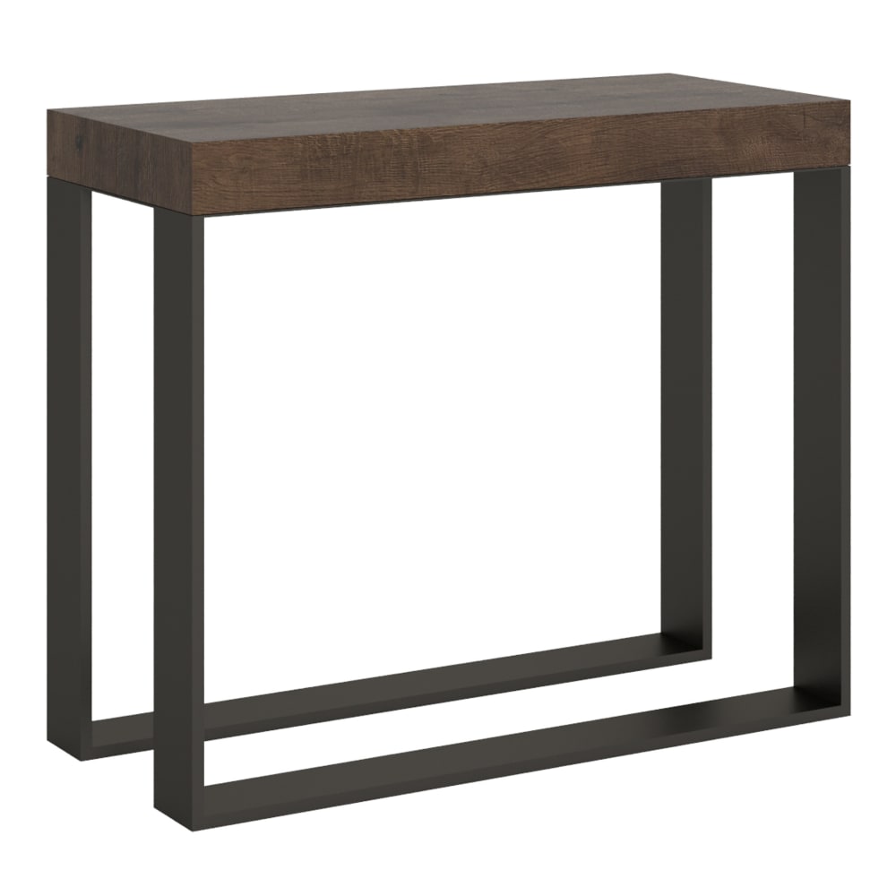wohnli-moebel-suche-M22121298 Wohnli Möbelsuche - Ausziehbarer Konsolentisch 90x40/300cm in Holzoptik Nussbaum