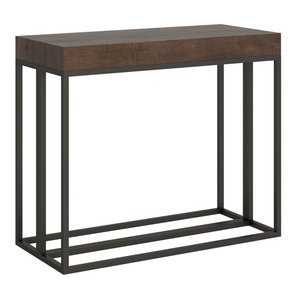 wohnli-moebel-suche-M22121337 Wohnli Möbelsuche - Ausziehbarer Konsolentisch 90x40/300cm in Holzoptik Nussbaum
