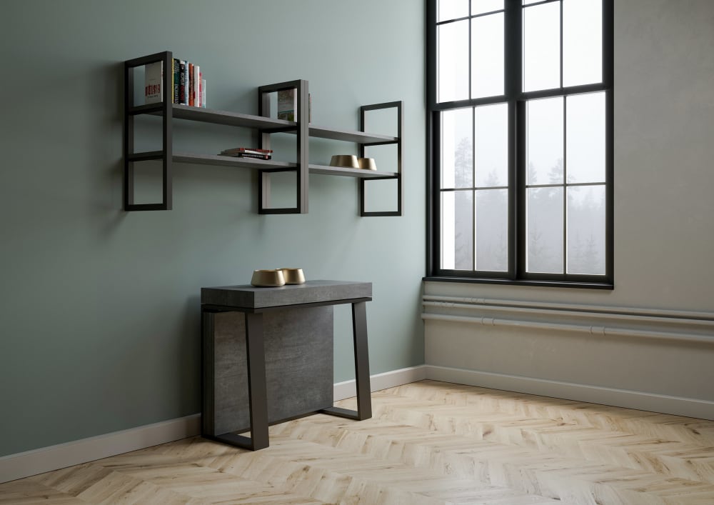 90x77x40cm Spanplatte Grau Itamoby Möbel Wohnzimmermöbel Konsolentische