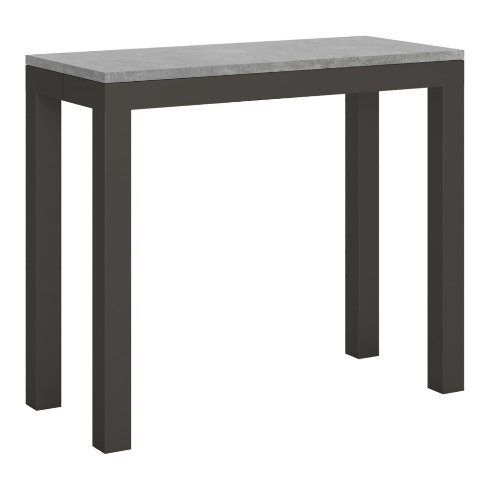 Wohnli Möbelsuche - Ausziehbarer Konsolentisch 90x40/300cm in Holzoptik Zementgrau