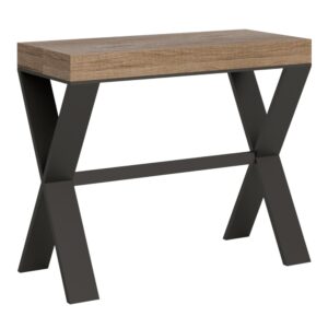 wohnli-moebel-suche-M22121506 Wohnli Möbelsuche - Ausziehbarer Konsolentisch 90x40/196cm in Holzoptik Eiche Natur