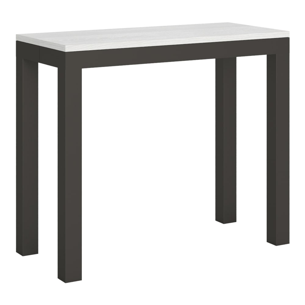 wohnli-moebel-suche-M22121664 Wohnli Möbelsuche - Ausziehbarer Konsolentisch 90x40/196cm in Holzoptik Esche weiß