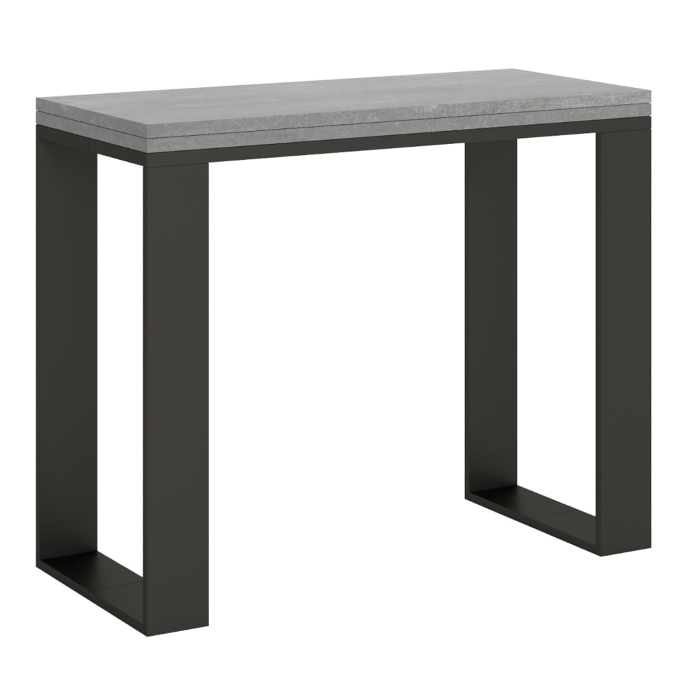 wohnli-moebel-suche-M22121667 Wohnli Möbelsuche - Klappbarer Konsolentisch 90x45/90cm in Holzoptik Zementgrau