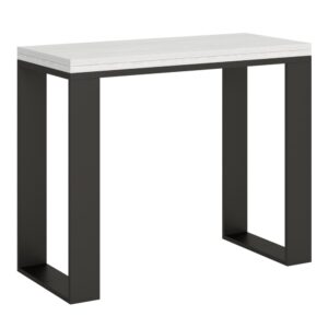 Wohnli Möbelsuche - Klappbarer Konsolentisch 90x45/90cm in Holzoptik Esche weiß