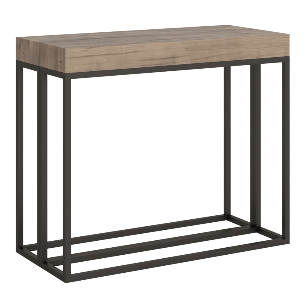 Wohnli Möbelsuche - Ausziehbarer Konsolentisch 90x40/300cm in Holzoptik Eiche Natur