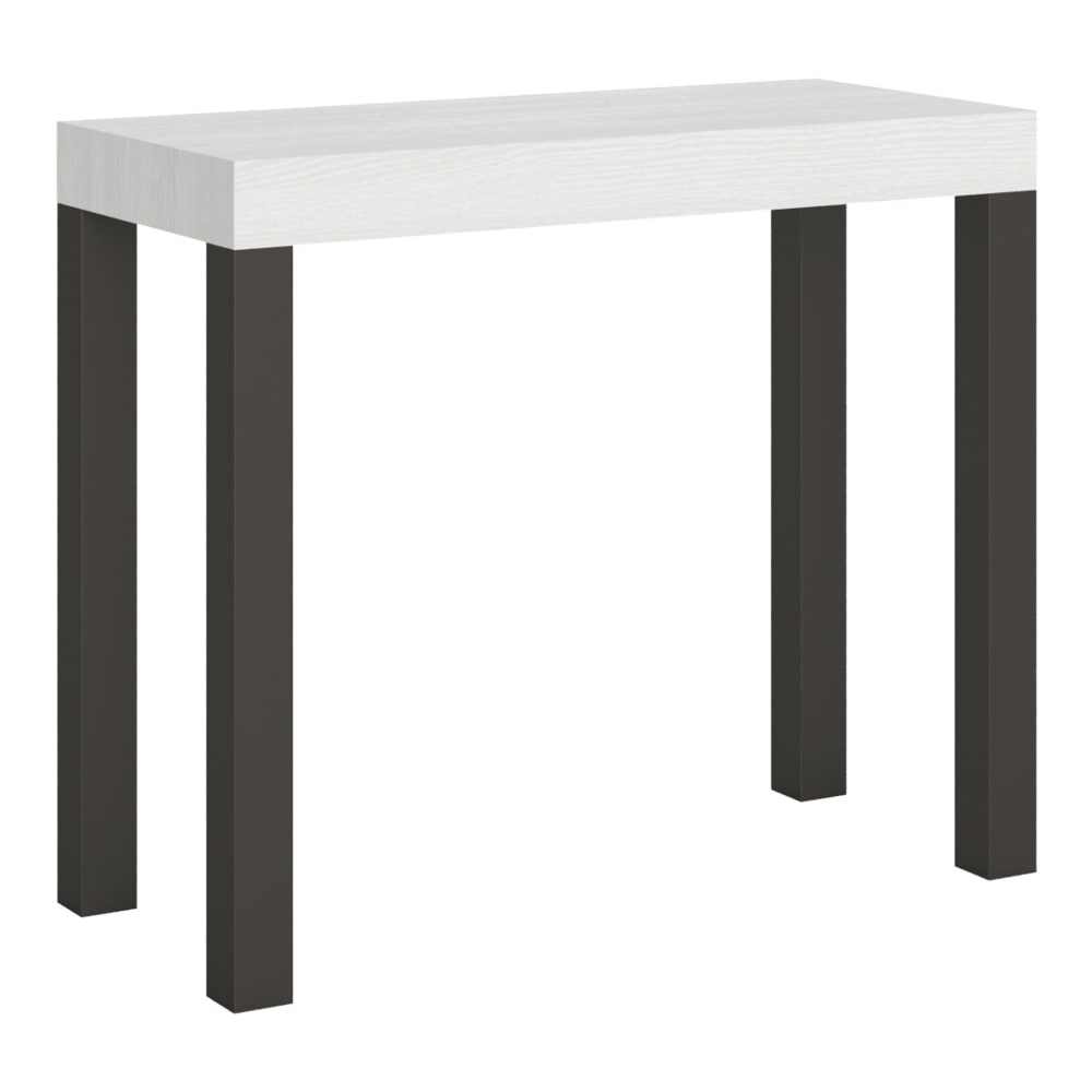 wohnli-moebel-suche-M22121962 Wohnli Möbelsuche - Ausziehbarer Konsolentisch 90x40/300cm in Holzoptik Esche weiß