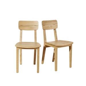 Wohnli Möbelsuche - Set aus 2 Eichenstühlen helle Tönung