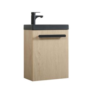 wohnli-moebel-suche-M22123003 Wohnli Möbelsuche - Nevada Wand-Handwaschbecken-Set mit schwarzem Wasserhahn