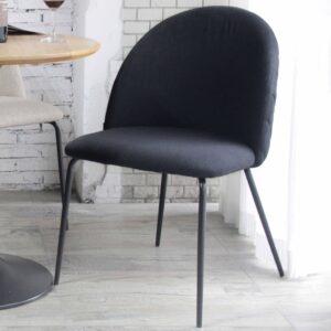 wohnli-moebel-suche-M22128735-1 4er-Set Stoffstühle Schwarz 59x80x53cm Stoff Schwarz Oviala Möbel Esszimmermöbel Stühle