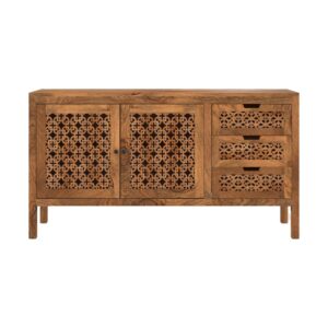 Wohnli Möbelsuche - Sideboard aus Mangoholz mit Lochmuster