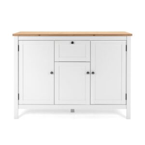Wohnli Möbelsuche - Sideboard mit 3 Türen und 1 Schublade L120 cm - Dekor in weiß