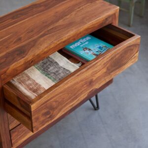 90x77x40cm Holz Braun Tikamoon Möbel Schlafzimmermöbel Kommoden