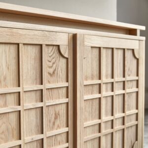 wohnli-moebel-suche-M22143706-1 Anrichte aus Eiche massiv 120 cm 120x95x50cm Holz Beige Tikamoon Möbel Esszimmermöbel Sideboards, Highboards & niedrige Anrichten