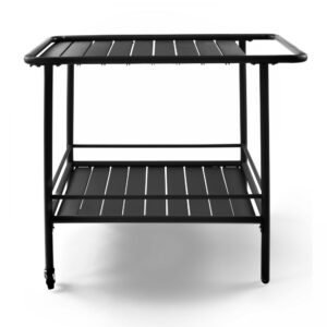 Anthrazitgraue Metallrollen Schwarz 82x70x45cm Stahl Schwarz Oviala Möbel Küchenmöbel Kücheninseln & Servierwägen