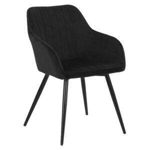 Wohnli Möbelsuche - Stuhl im Vintage-Stil aus schwarzem Samt