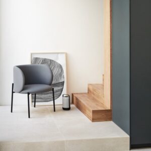 wohnli-moebel-suche-M22156675-1 Sessel aus dunkelgrauem Stoff mit Metallstruktur 66x74 H49 66x74x60cm Stoff Grau Meubles & Design Sofas und Sessel Sessel, Poufs und Fußbänke Sessel