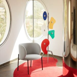 wohnli-moebel-suche-M22156685-1 Sessel aus grauem Stoff mit Metallstruktur 66x74 H49 66x74x60cm Stoff Grau Meubles & Design Sofas und Sessel Sessel, Poufs und Fußbänke Sessel