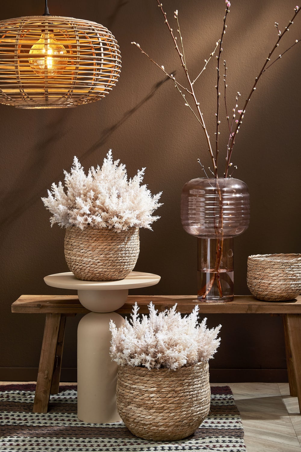 Bank aus recyceltem Holz L108 108x37x20cm Holz Braun Mica Decorations Möbel Esszimmermöbel Sitzbank und Holzbank