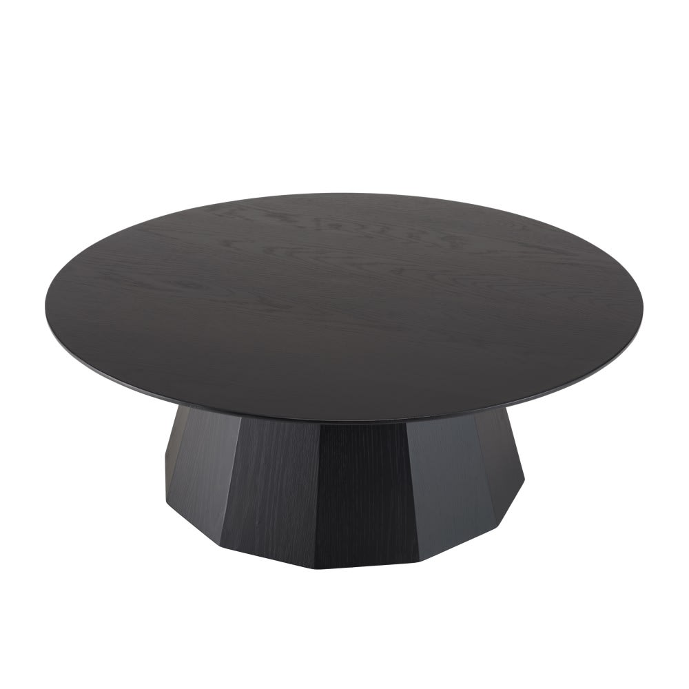 Wohnli Möbelsuche - Schwarzer runder Couchtisch 90 x 90 cm