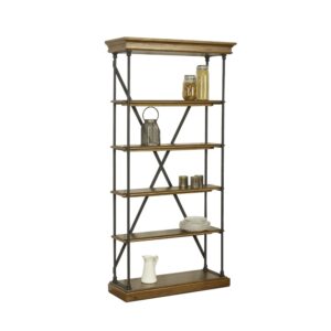 wohnli-moebel-suche-M22159204 Wohnli Möbelsuche - Regal aus Kiefernholz und Metall dunkler Farbton