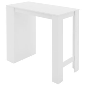 Bartisch mit 3-stufigem Regal 117x106x57 cm Weiß aus Holz 117x106x57cm Spanplatte Weiß ML-Design Möbel Esszimmermöbel Barmöbel