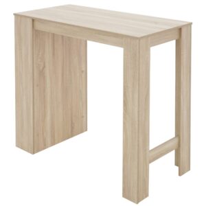 Bartisch mit 3-stufigem Regal 117x106x57 cm aus Holz 117x106x57cm Spanplatte Weiß ML-Design Möbel Esszimmermöbel Barmöbel