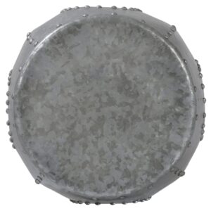 wohnli-moebel-suche-M22160799-1 Beistelltisch rund Ø38x43 cm Silber aus Metall mit Schweißnieten 38x43x38cm Metall Silber WOMO-DESIGN Möbel Wohnzimmermöbel Beistelltische