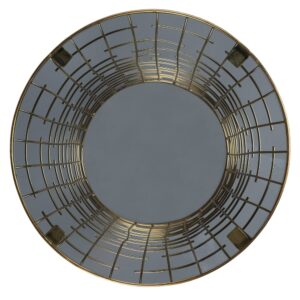 Beistelltisch 40x40x45 cm schwarz/gold aus Eisen und Glas 40x45x40cm Stahl Schwarz WOMO-DESIGN Möbel Wohnzimmermöbel Beistelltische