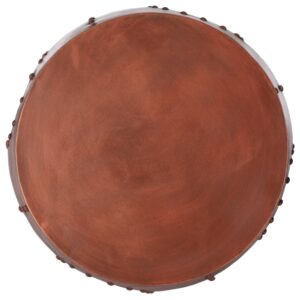 wohnli-moebel-suche-M22160817-1 Beistelltisch rund Ø38x45 cm Kupfer aus Metall mit Schweißnieten 38x43x38cm Metall Kupfer WOMO-DESIGN Möbel Wohnzimmermöbel Beistelltische
