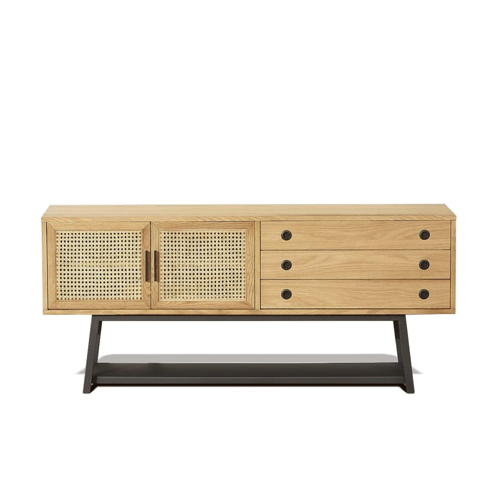 Wohnli Möbelsuche - Eichenbuffet mit 2 Türen und 2 Schubladen Beige