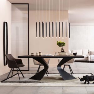 200x75x100cm Sandstein Schwarz Kare Design Möbel Esszimmermöbel Esstische