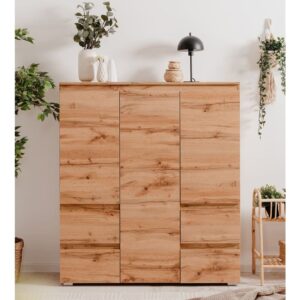 116x131x40cm Spanplatte Braun Calicosy Möbel Esszimmermöbel Sideboards, Highboards & niedrige Anrichten