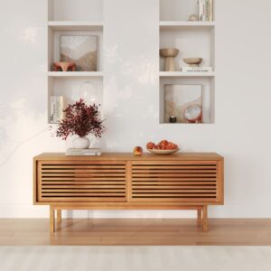 wohnli-moebel-suche-M22164881-1 TV-Möbel aus Teakholz 120 cm 120x48x40cm Holz Braun Maison Pavane Möbel Wohnzimmermöbel TV-Möbel