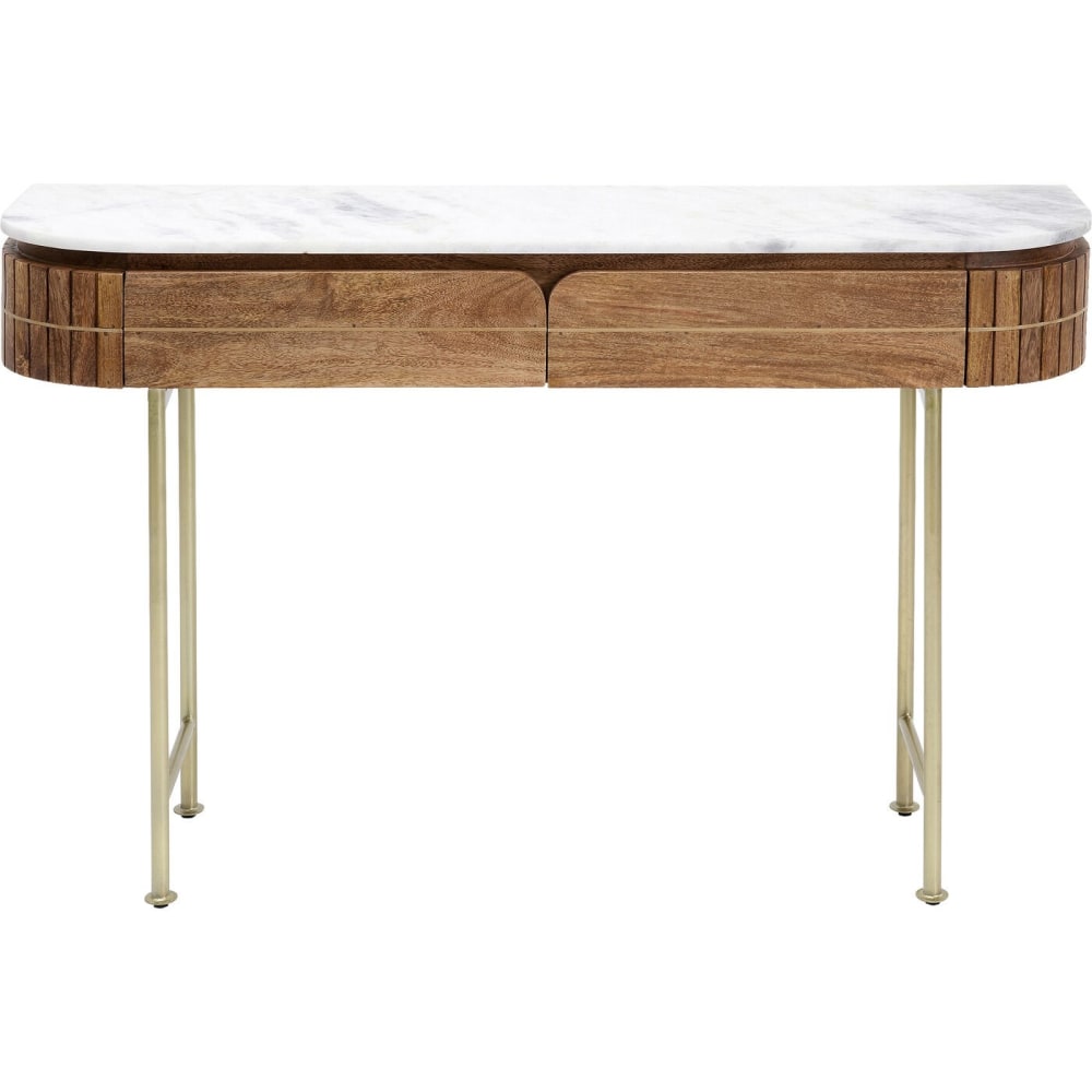 wohnli-moebel-suche-M22165858 Wohnli Möbelsuche - Konsole mit 2 Schubladen aus Mango-Massivholz und Marmor