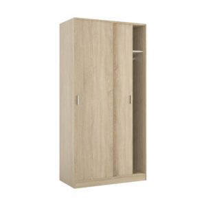 Wohnli Möbelsuche - Kleiderschrank 2 Türen mit Eichenholzeffekt 100x50h200 cm